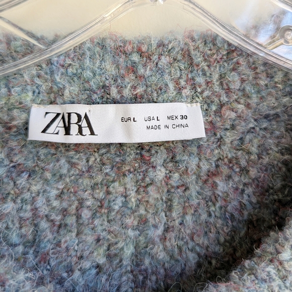 Zara wool rainbow button down grandpa sweater cardigan - Picture 5 of 7